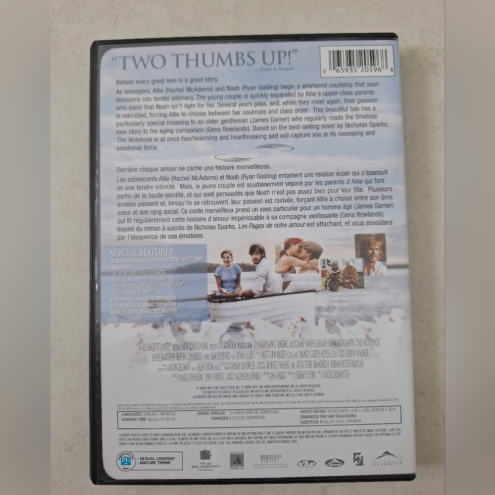 The Notebook DVD - Picture 2 of 3